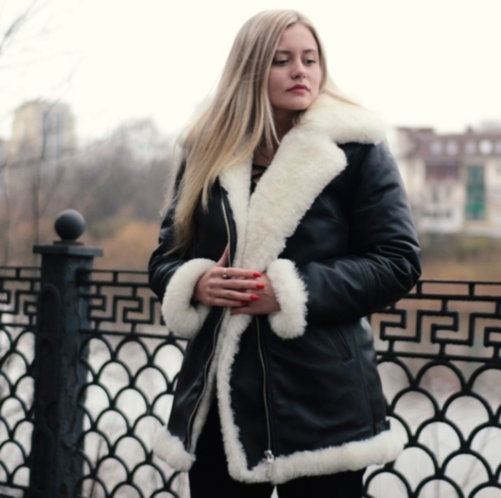 Russian shearling coat